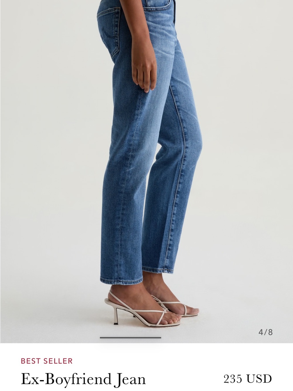 Ag Adriano Goldschmmied Ex Boyfriend Slouchy Slim Jeans Size 28